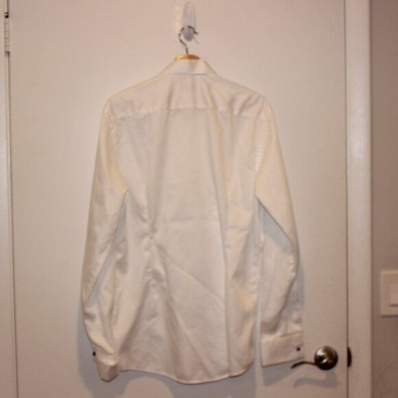 Eton White 100% Cotton Classic Button-Up Shirt Men’s 44  17.5 - Picture 6 of 10